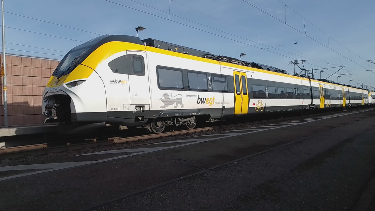 BR 463 001 als Ganzzug  als RB 17180 am 19.02.21 in Eimeldingen