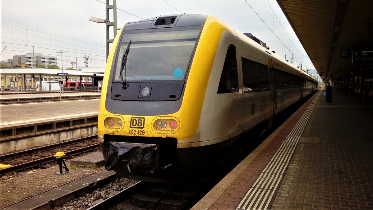 BR 612 129 in Basel Badischer Bahnhof im August 2018 als IRE nach Singen Hohentwiel 