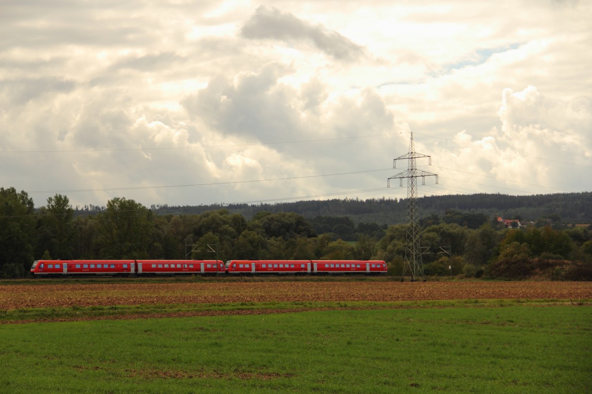 BR 612 DB Regio bei Gruben am 20.09.2015.