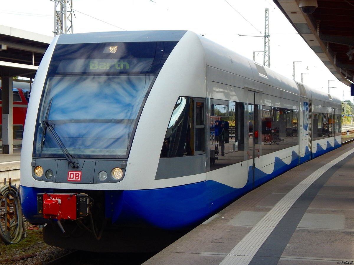 BR 646 der Usedomer Bäderbahn in Stralsund am 25.08.2017