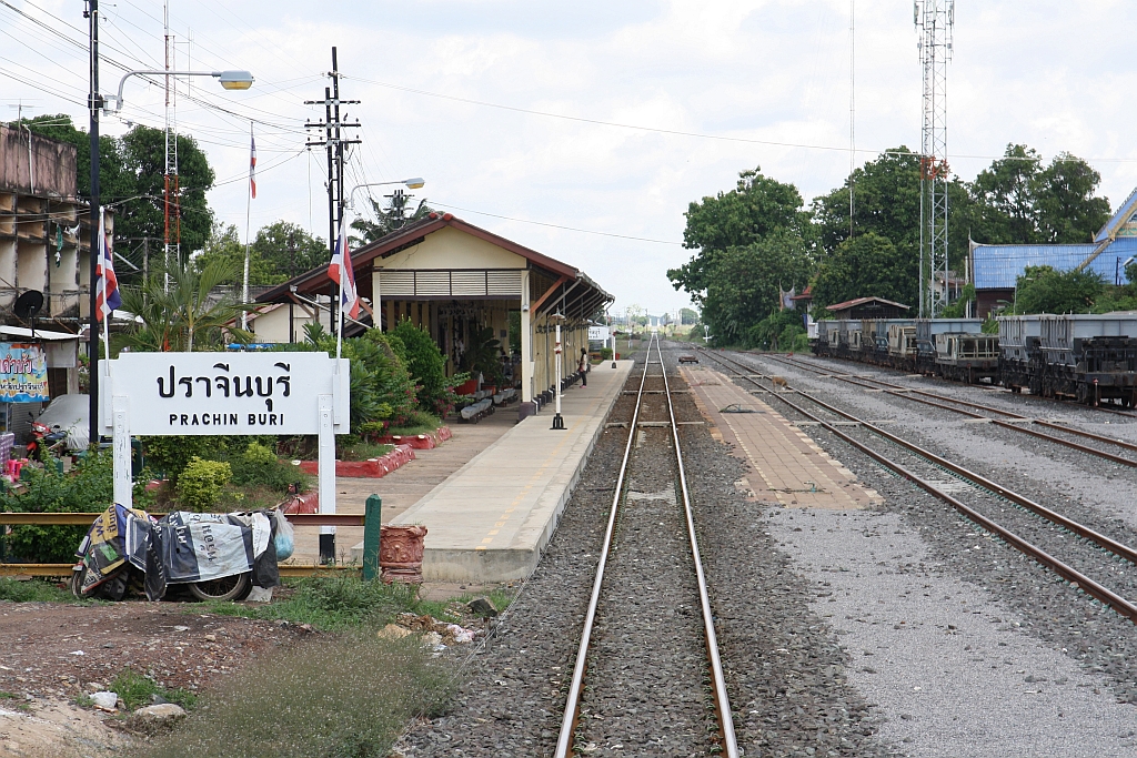 Brachin Buri Station, Blickrichtung Chachoengsao, am 14.Mai 2017.