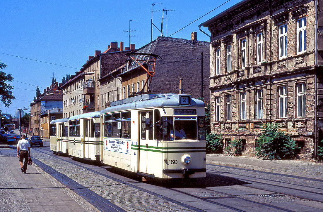 Brandenburg 160 + 244 + 280, Bauhofstraße, 11.07.1994.

