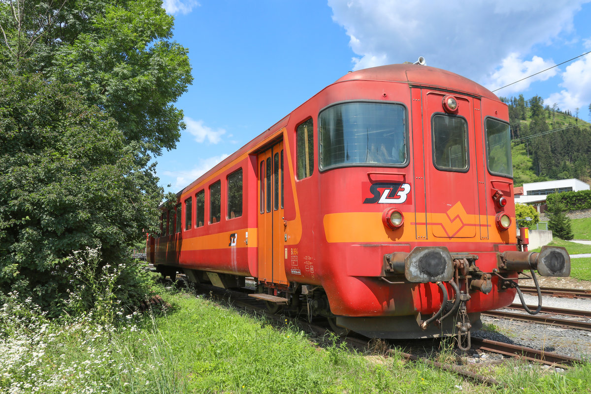 Brav taten Sie Dienst in Zeiten vor den GTW 2/6 und traurigerweise auch später wieder. 
B994 im Bahnhof Übelbach am 14.07.2018

