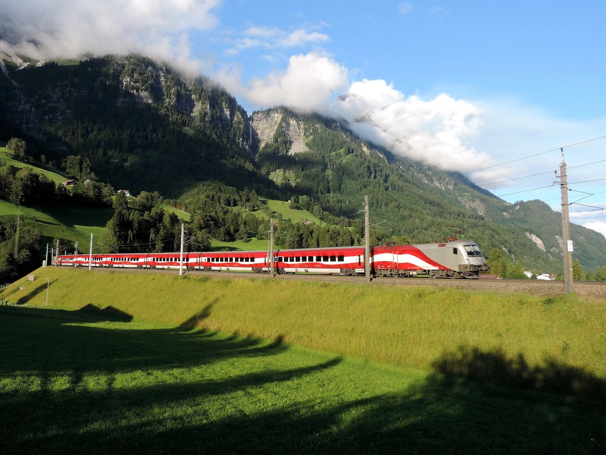Braz, 28/07/2017 : Die WM Ski Railjet Ganitur im brazer Bogen...
