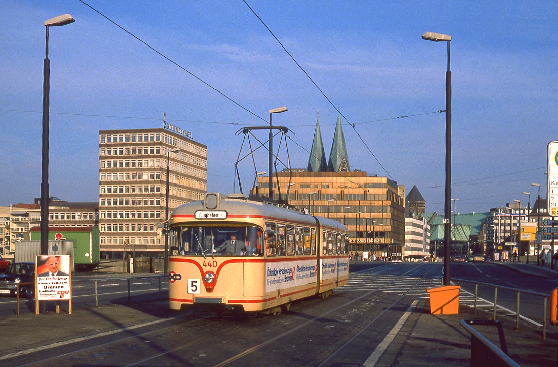 Bremen 440, Wilhelm Kaisen Brücke, 24.11.1990.