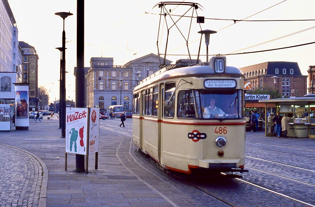 Bremen 486, Am Hauptbahnhof, 27.04.1988.
