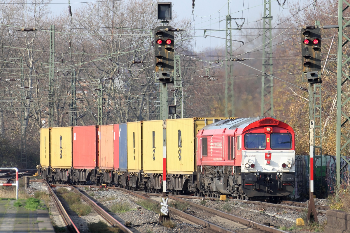 BRLL DE 6308 (266 103-1) unterwegs für Crossrail in Viersen 25.11.2020