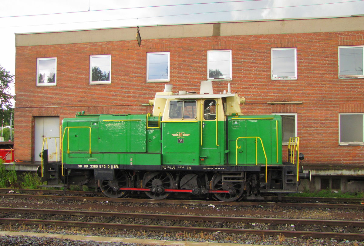 Brohltal-Eisenbahn D 6 (98 80 3360 573-0 D-BEG) am 10.07.2012 in Neuwied.