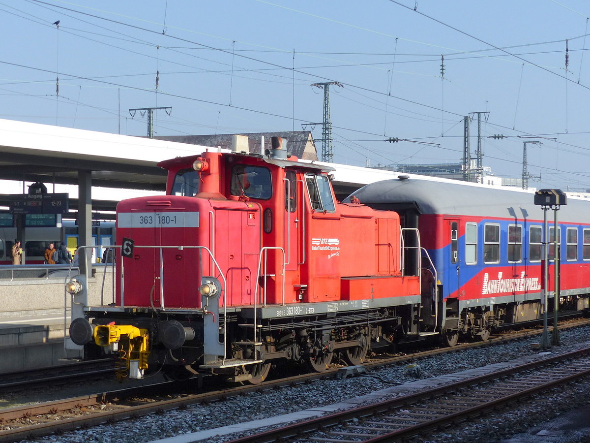 BTE 363 180-1 am 21.02.2018 beim rangieren in Nürnberg Hbf.