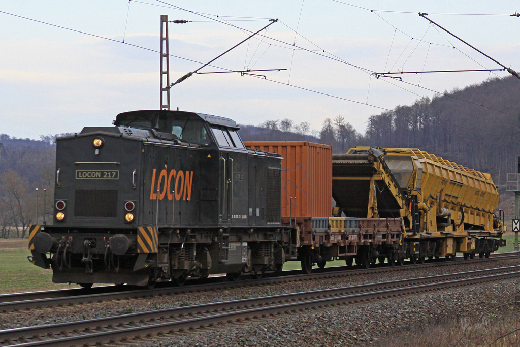 Bü Km 75,1 Locon 217 am 26.02.14  14:58 in Richtung Göttingen