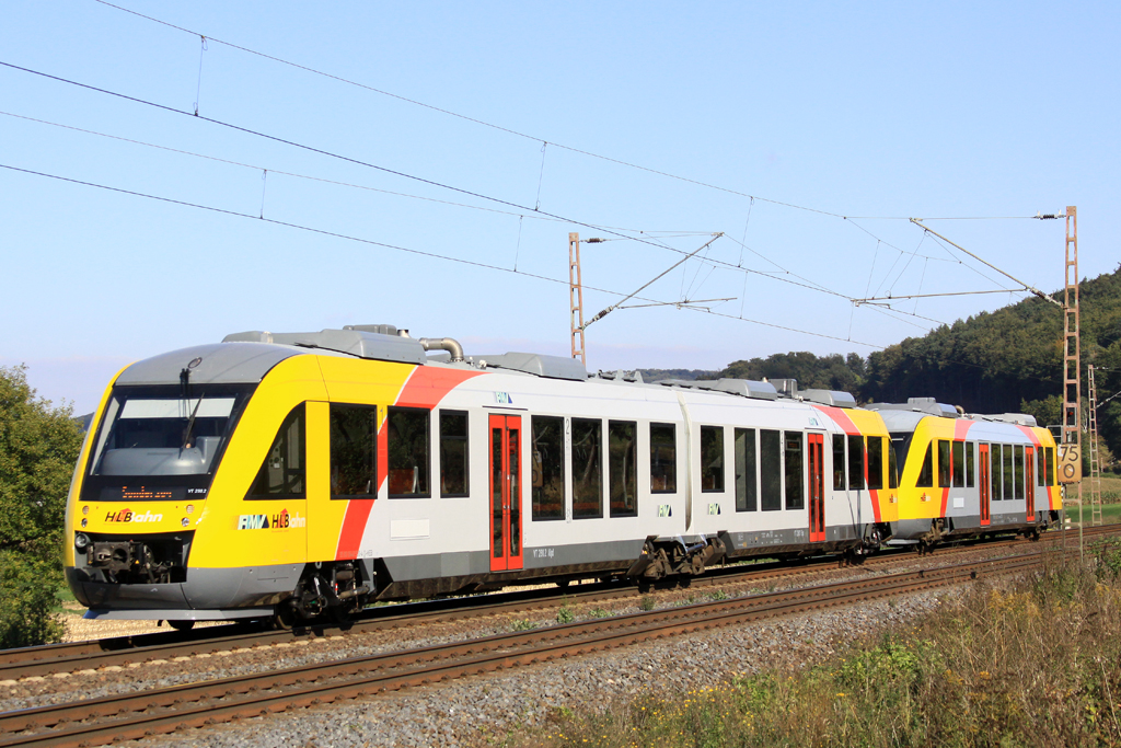 B Km 75,1  VT 290.2 der HLB am 01.10.13  14:58 in Richtung Gttingen