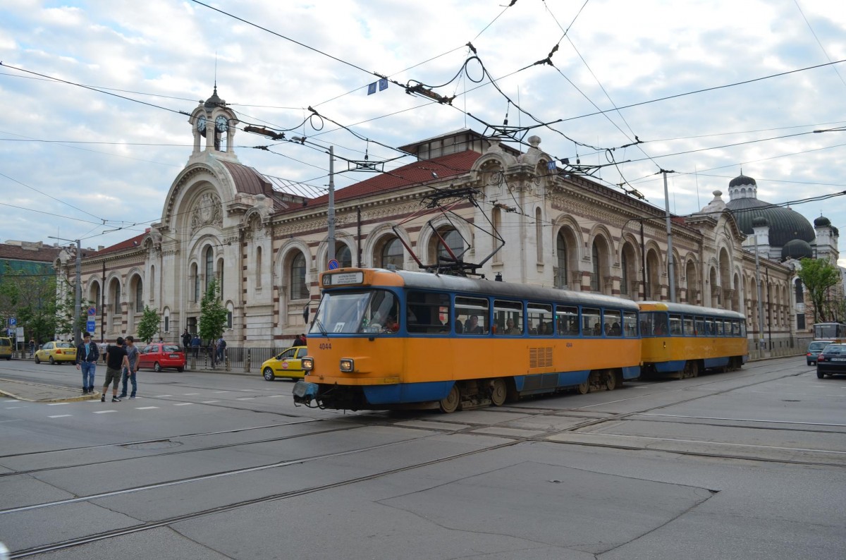 Bulgarien: ex Leipzig LVB Tatra 4044 in Sofia (София) 04.05.2015