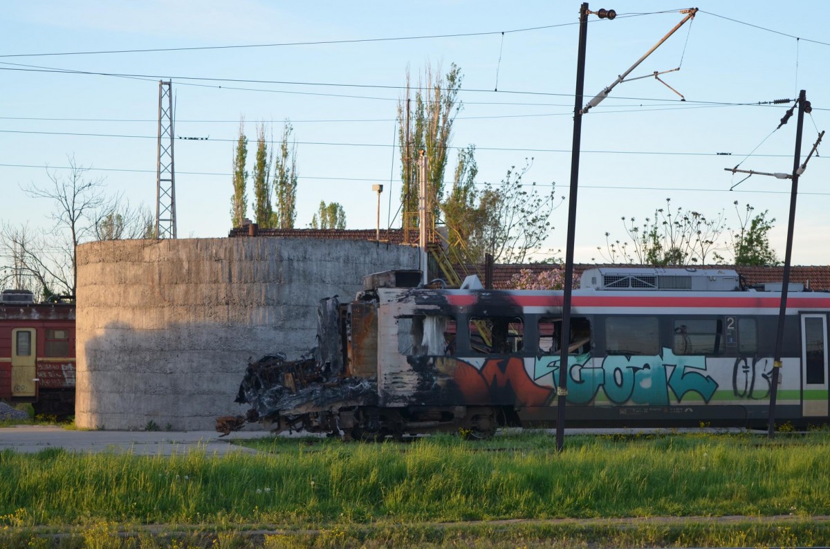 Bulgarien: Unfall?, Triebzug Desiro BR 30 in Sofia (София) 03.05.2015 