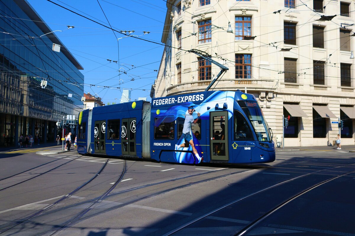 BVB Basel Bombardier Flexity Be6/8 Wagen 5040 am 11.07.23 in Basel