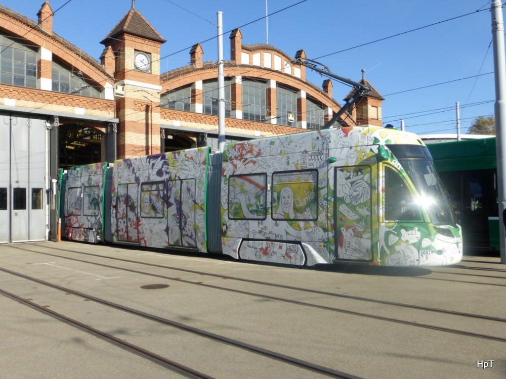 BVB - Depot Wiesenplatz anlässlich der Vorstellung der neuen FLEXITY Trams Be 6/8 5002 für`s Publikum am 08.11.2014