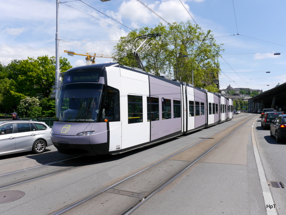 BVZ - Tram Be 5/6  3051 unterwegs auf der Linie 4 am 17.05.2014