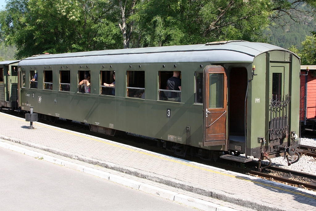 C 3622 (NVR-Nummer: SRB-SV 55 72 00 01 500-5; Hersteller: Gosa Palanka, Baujahr: 1939, Fabr.Nr.: C3622; Rekonstruiert durch �ELVOZ JSC, Smederevo im Jahr 2000) am 11.August 2026 in der Stanica Mokra Gora.