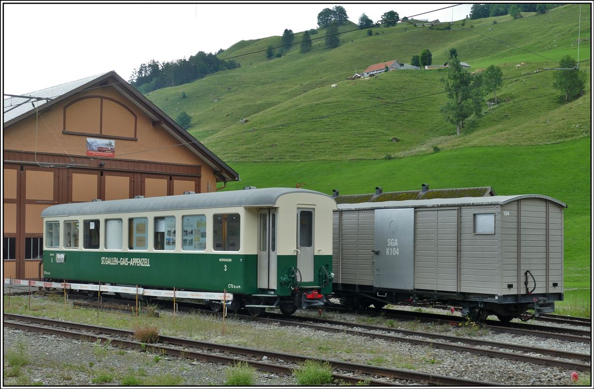 C73 und K104 beide ex SGA wurden in Wasserauen vom Club AG02 aufgearbeitet. (13.07.2019)