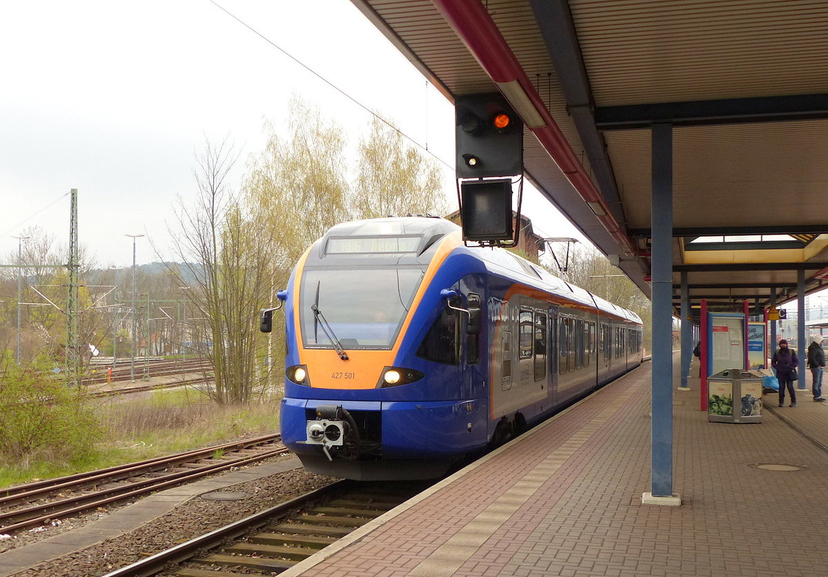 Cantus 427 501 als RB 24142 nach Bebra, am 13.04.2019 in Eisenach.