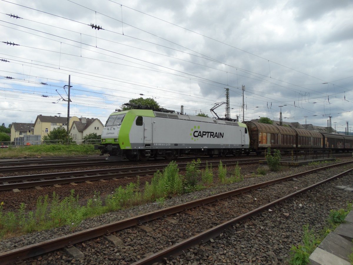 Captrain 185 541-0 am 14.06.14 in Koblenz Lützel 
