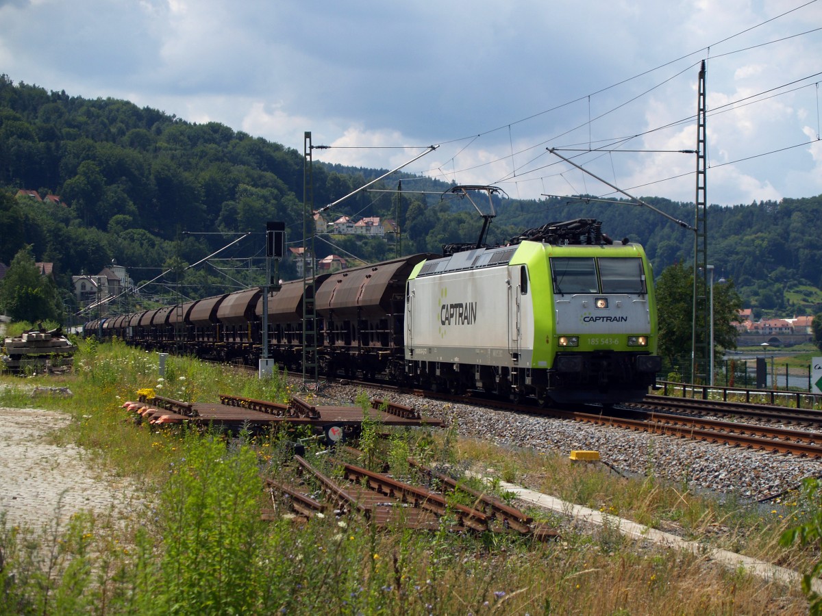Captrain 185 543, Königstein, 16-7-2015