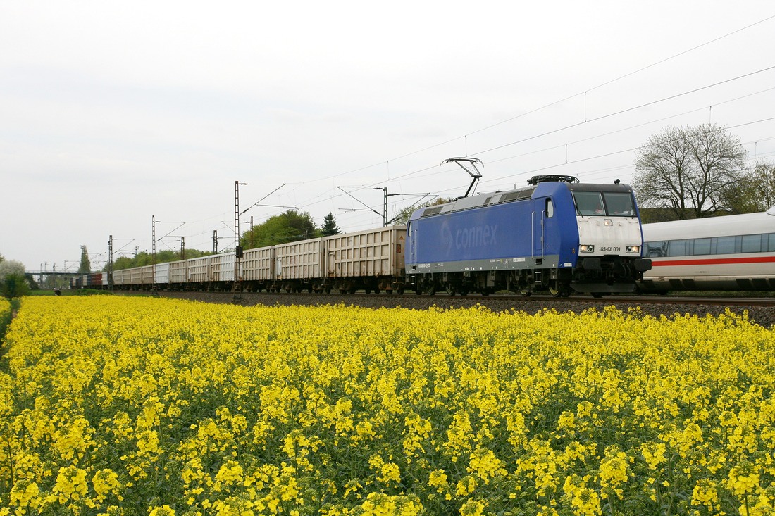 Captrain 185 CL-001 mit dem sogenannten  Bous-Zug  // Langenfeld (Rheinland) // 30. April 2013