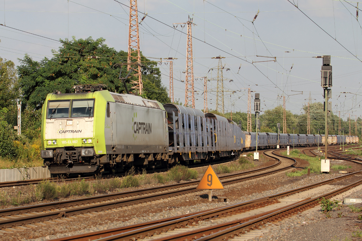 Captrain 185-CL 007 durchfährt Recklinghausen-Ost 31.8.2016