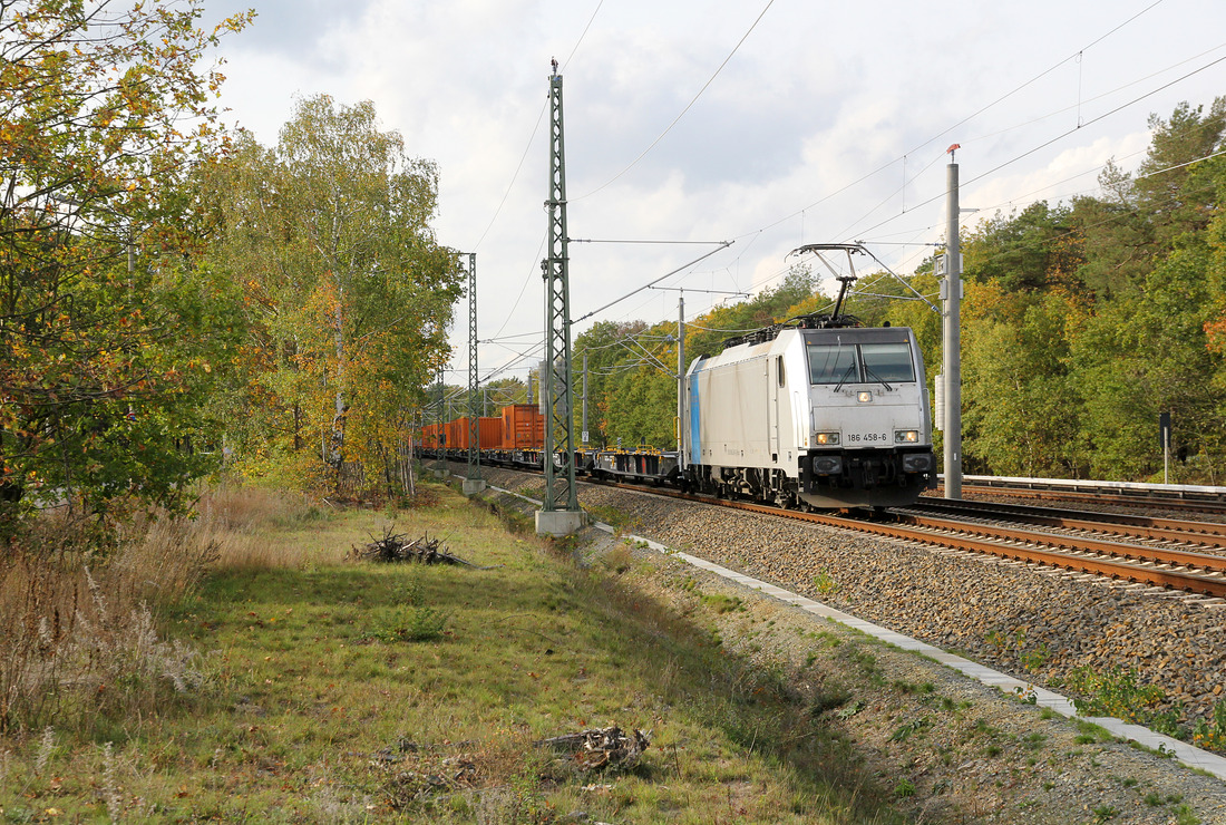 Captrain (Railpool-Leihlok) 186 458 // Berlin-Friedrichshagen // 25. Oktober 2019
