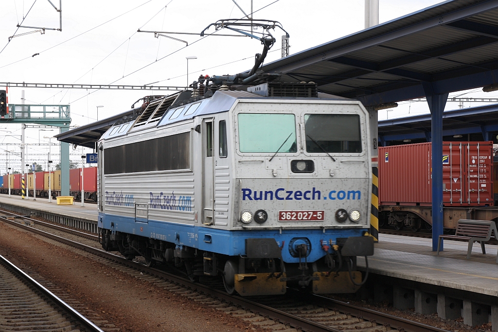 CD 362 027-5 am 10.August 2018 im Bahnhof Breclav.