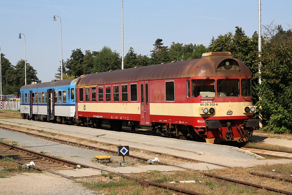 CD 50 54 80-29 202-6 ABfbrdtn als Os 4447 nach Moravske Branice am 18.August 2018 im Bahnhof Ivancice.