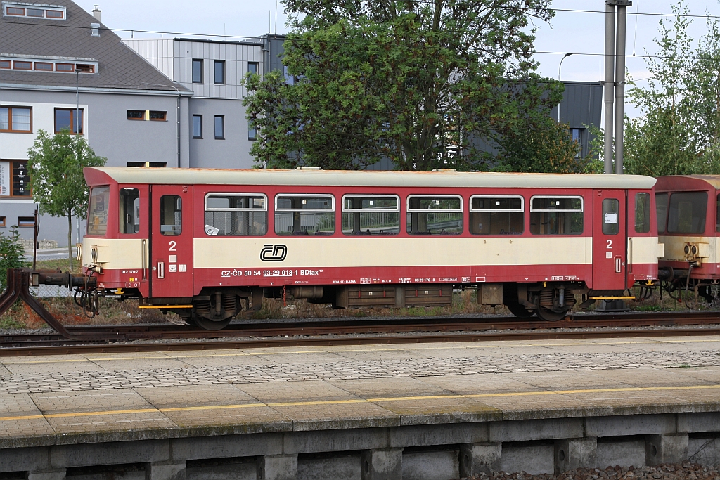 CD 50 54 93-29 018-1 BDtax am 25.August 2018 im Bahnhof Tabor.