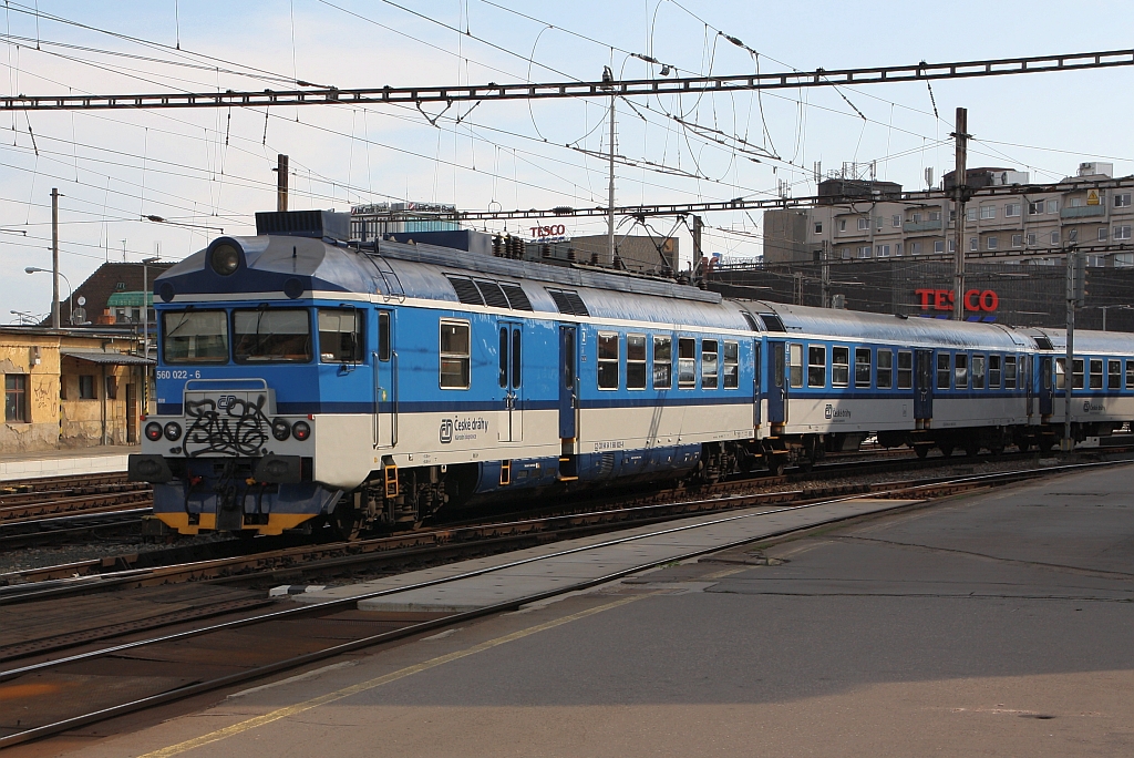 CD 560 022-6 am 28.Juli 2018 im Bahnhof Brno hlavni nadrazi.