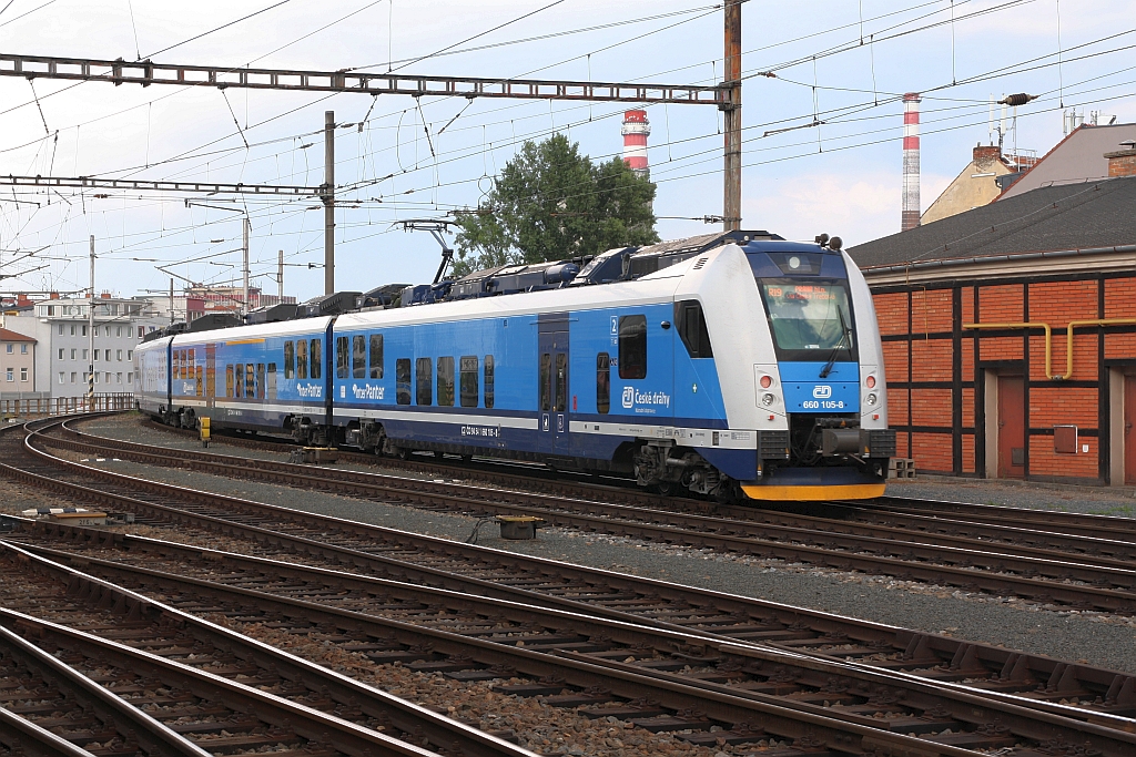CD 660 105-8 am 28.Juli 2018 im Bahnhof Brno hlavni nadrazi.