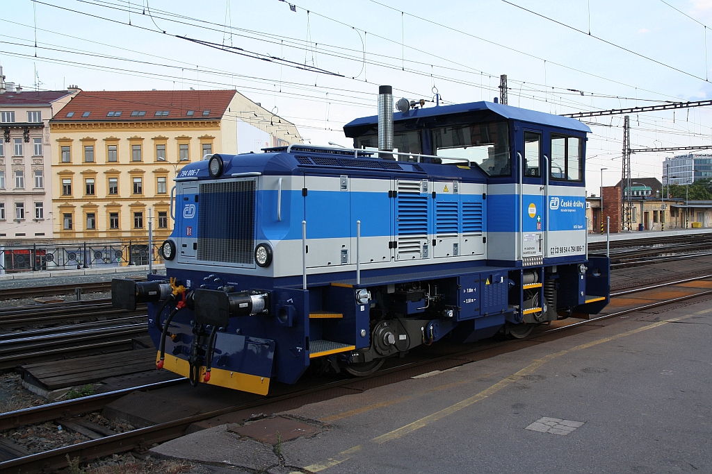 CD 794 006-7 am 18.August 2018 im Bahnhof Brno hl.n..
