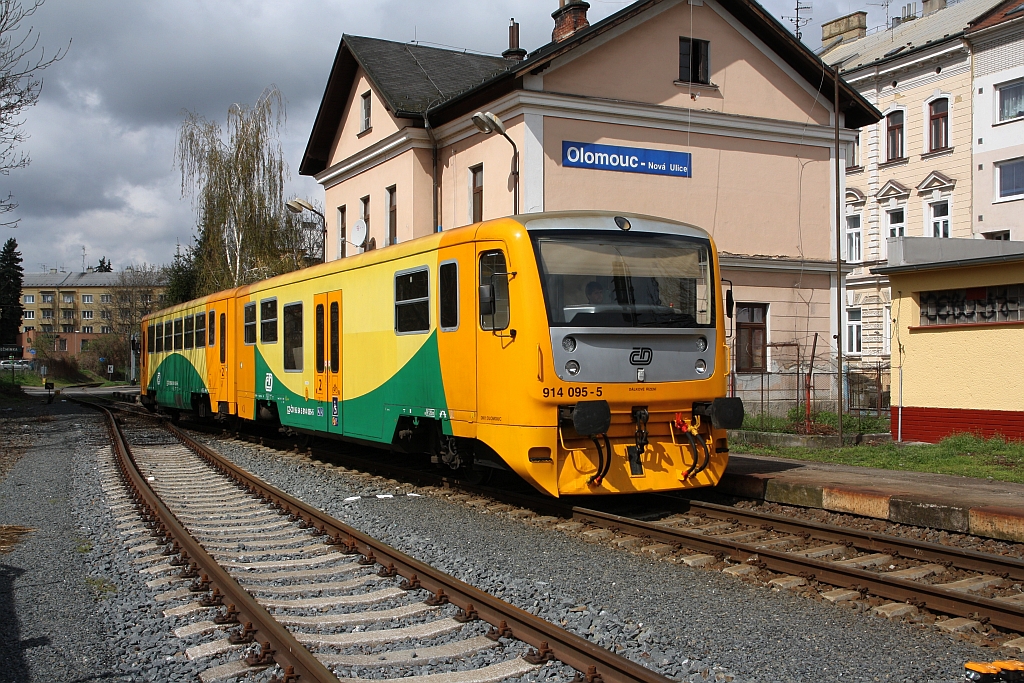 CD 914 095-5 als Os 14024 (Drahanovice – Olomouc hl.n.) am 06.April 2019 im Bahnhof Olomouc Nova Ulice.