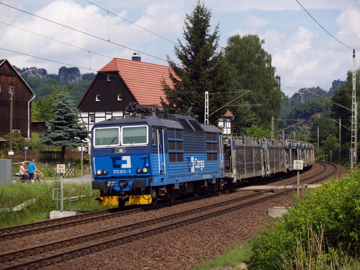 CD Cargo 372 012, Kurort Rathen, 16-7-2015