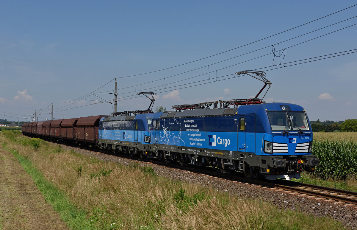 CD-Cargo 383 012+383 009 mit WeKo 44093 Werndorf am 26.07.2019.