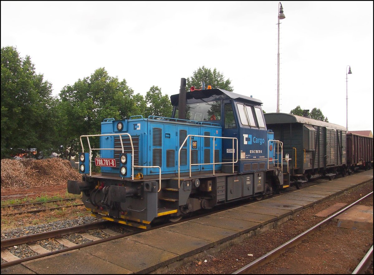 CD Cargo 708 701-8 in Sušice am 26.7. 2017.