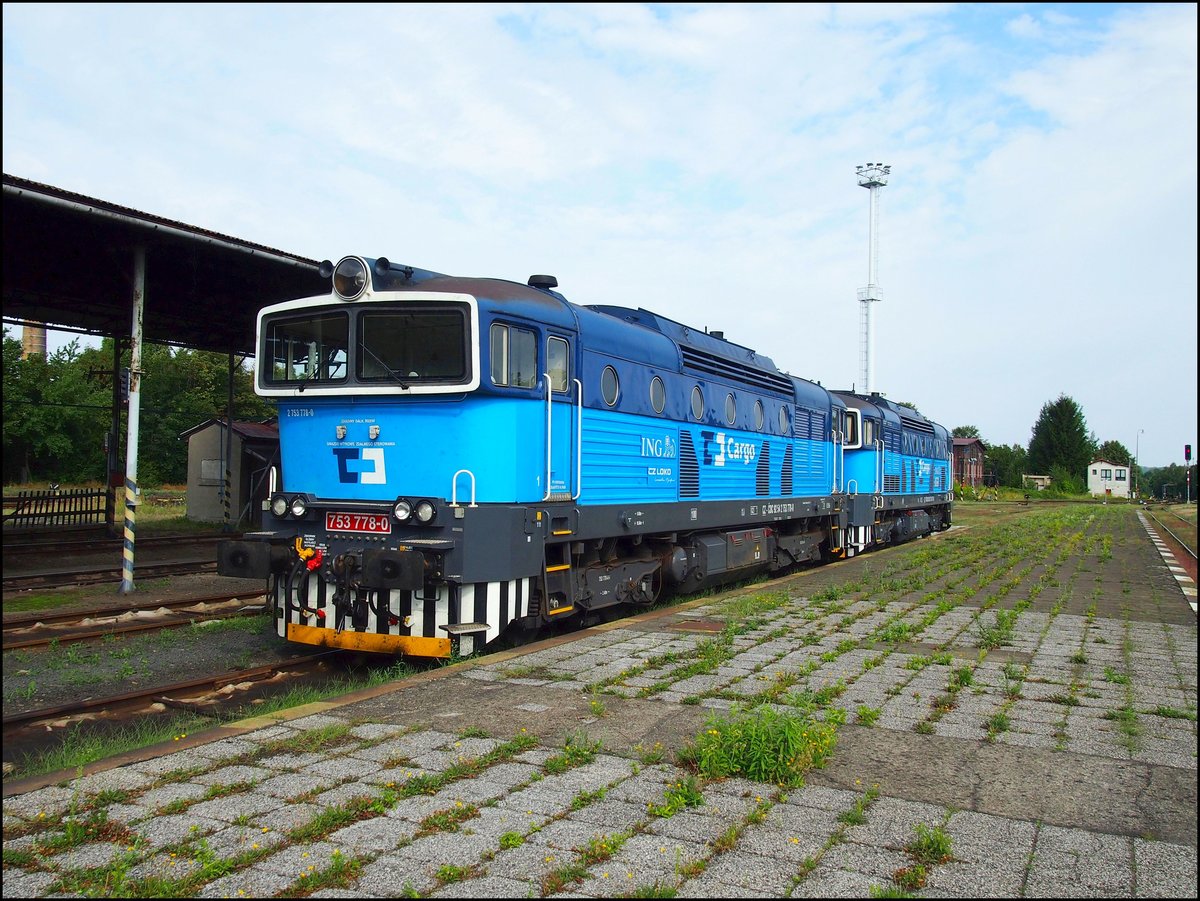 CD Cargo 753 778-0 in Hbf. Liberec am 30. 7. 2018.