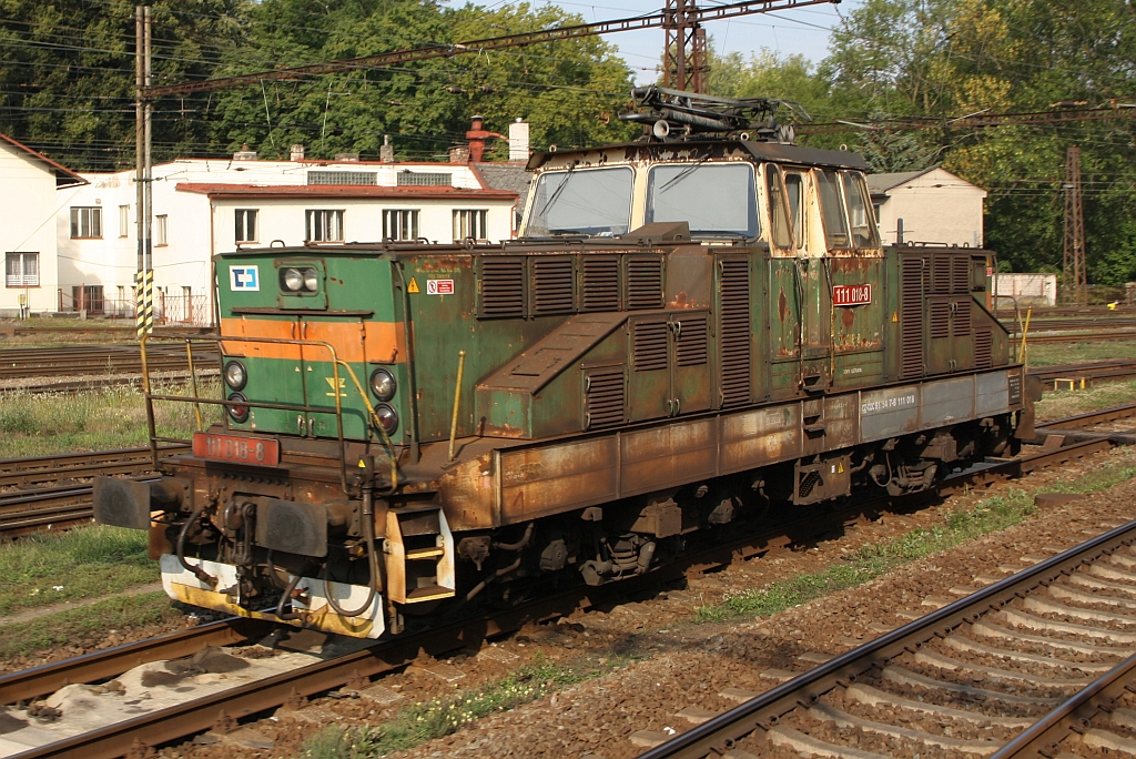 CDC 111 018-8 am 21.Juli 2018 im Bahnhof Ceska Trebova.