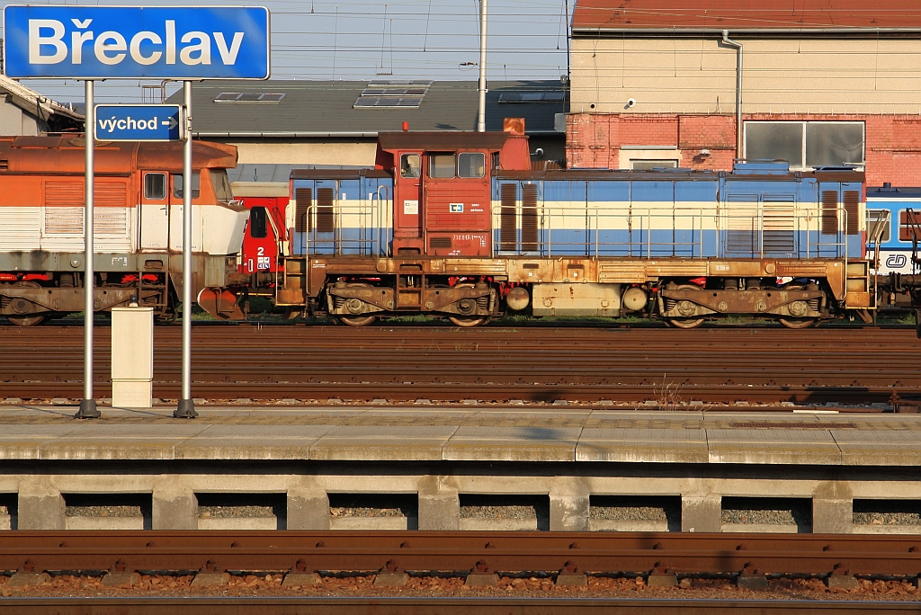 CDC 730 017-1 am 20.Juli 2018 im Bahnhof Breclav.