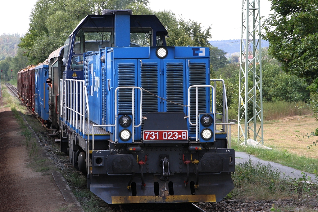 CDC 731 023-8 am 15.August 2018 im Bahnhof Tetcice.