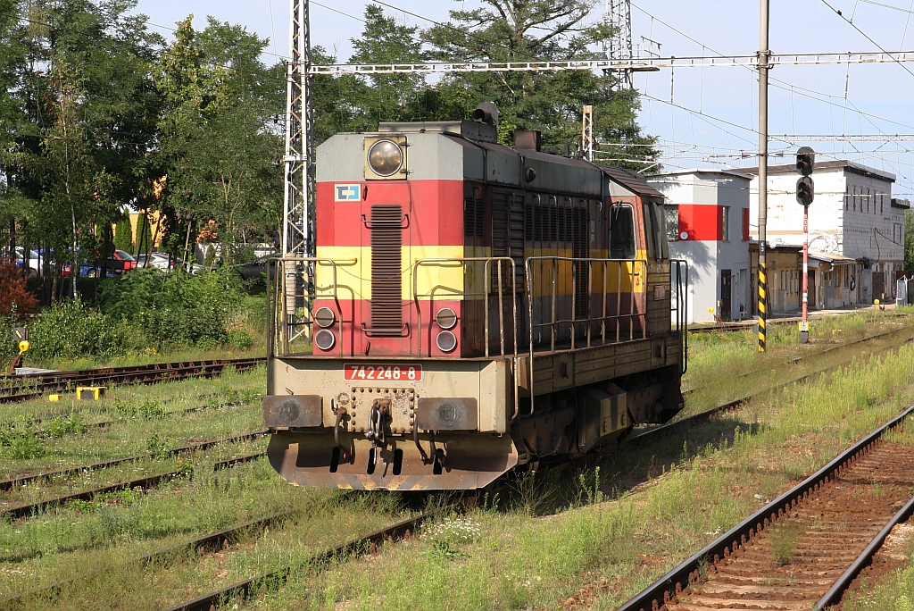 CDC 742 248-8 am 09.August 2019 im Bahnhof Jihlava mesto.