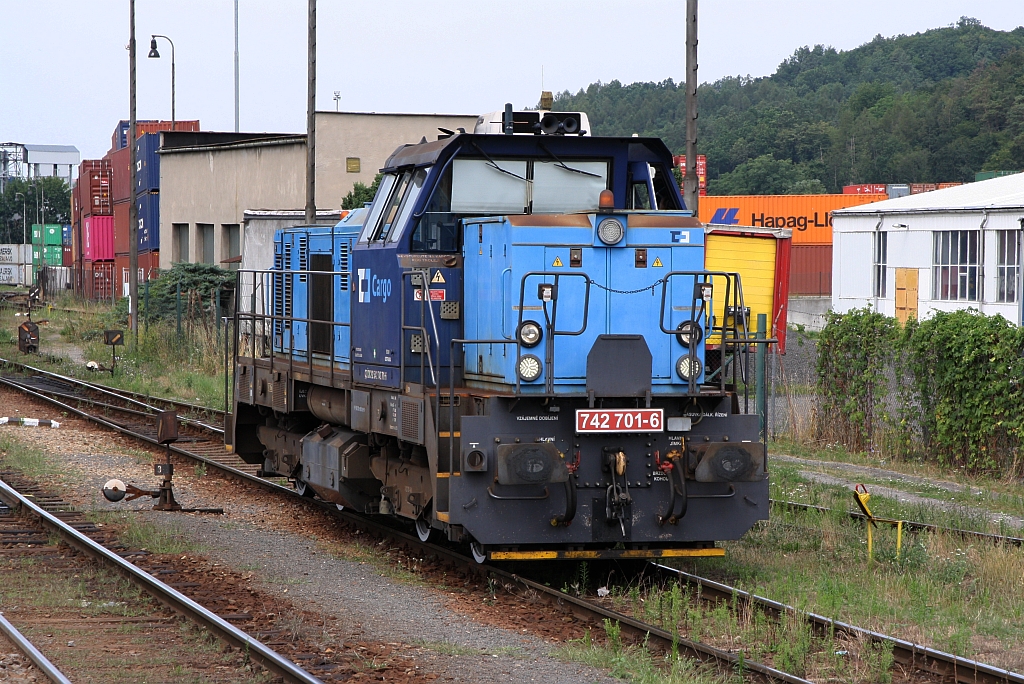 CDC 742 701-6 am 20.Juli 2019 im Bahnhof Lipa nad Drevnici.