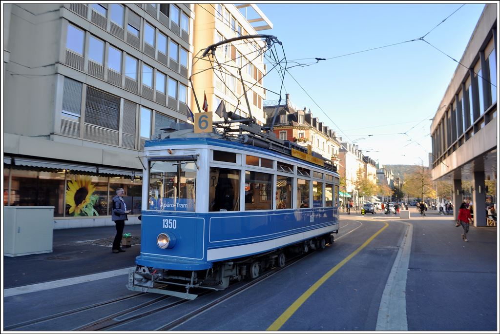 Ce 4/4 1350 am Ende der Rundfahrt beim Bahnhof Oerlikon. (18.10.2014)