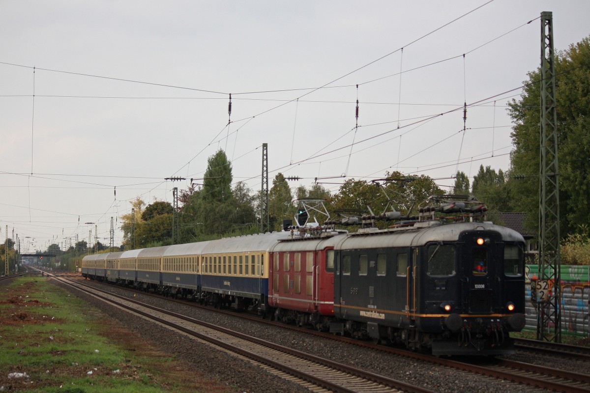 CentralBahn 10008+10019  am 6.10.13 mit einem Sonderzug in Düsseldorf-Angermund.