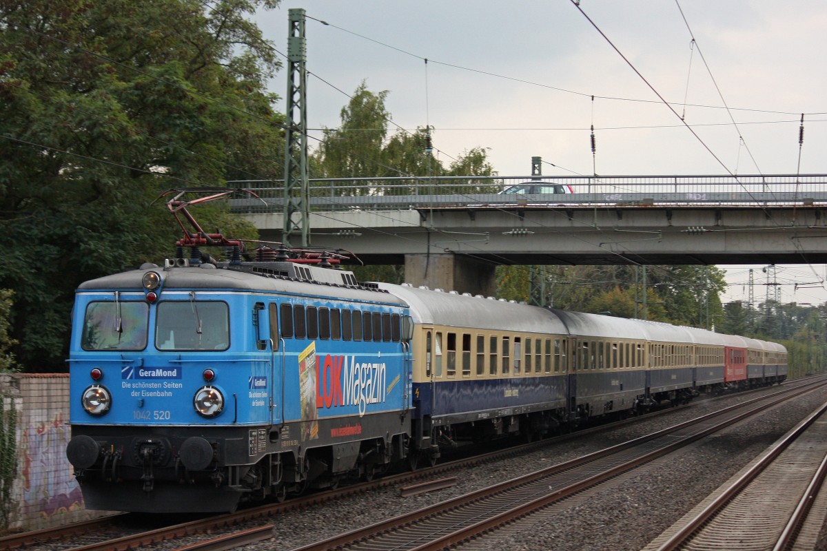CentralBahn 1042 520 am 6.10.13 mit einem Sonderzug in Düsseldorf-Angermund.