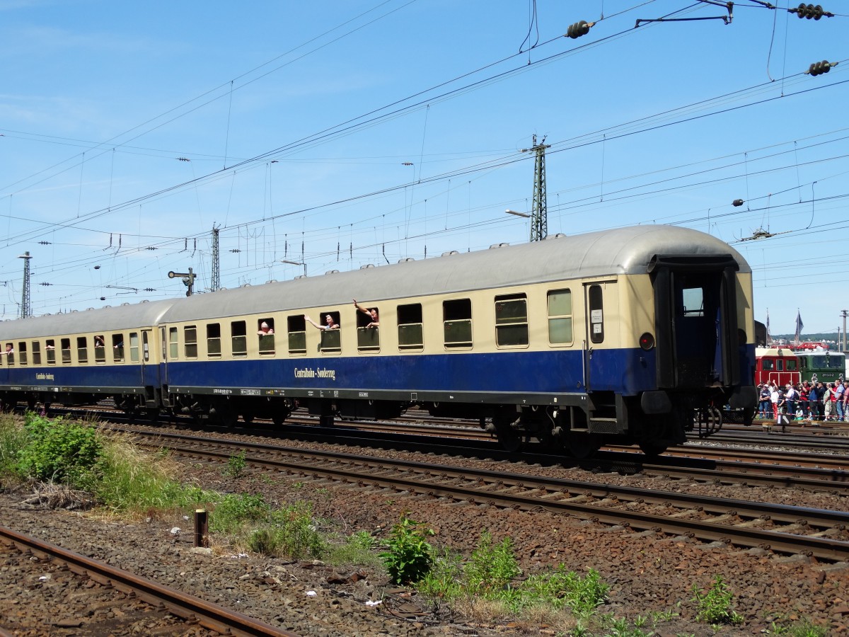 Centralbahn Sonderzugwagen am 14.06.15 in Koblenz Lützel 