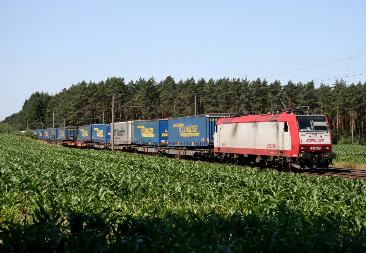 CFL 4009 mit DGS 43543 (Bettembourg–Lbeck Skandinavienkai) am 06.07.2013 zwischen Jesteburg und Maschen Rbf