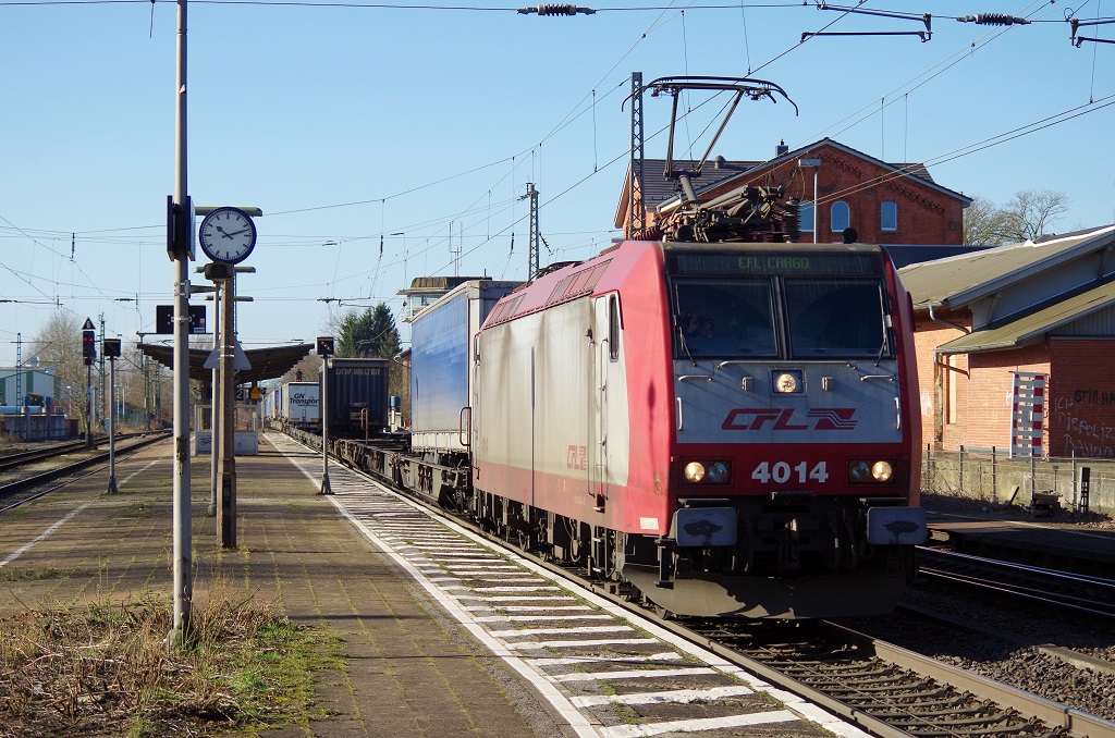 CFL 4014 mit Klv am 08.03.2014 in Bassum gen Bremen. 